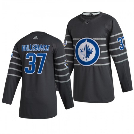 Winnipeg Jets Connor Hellebuyck 37 Grijs Adidas 2020 NHL All-Star Authentic Shirt - Mannen